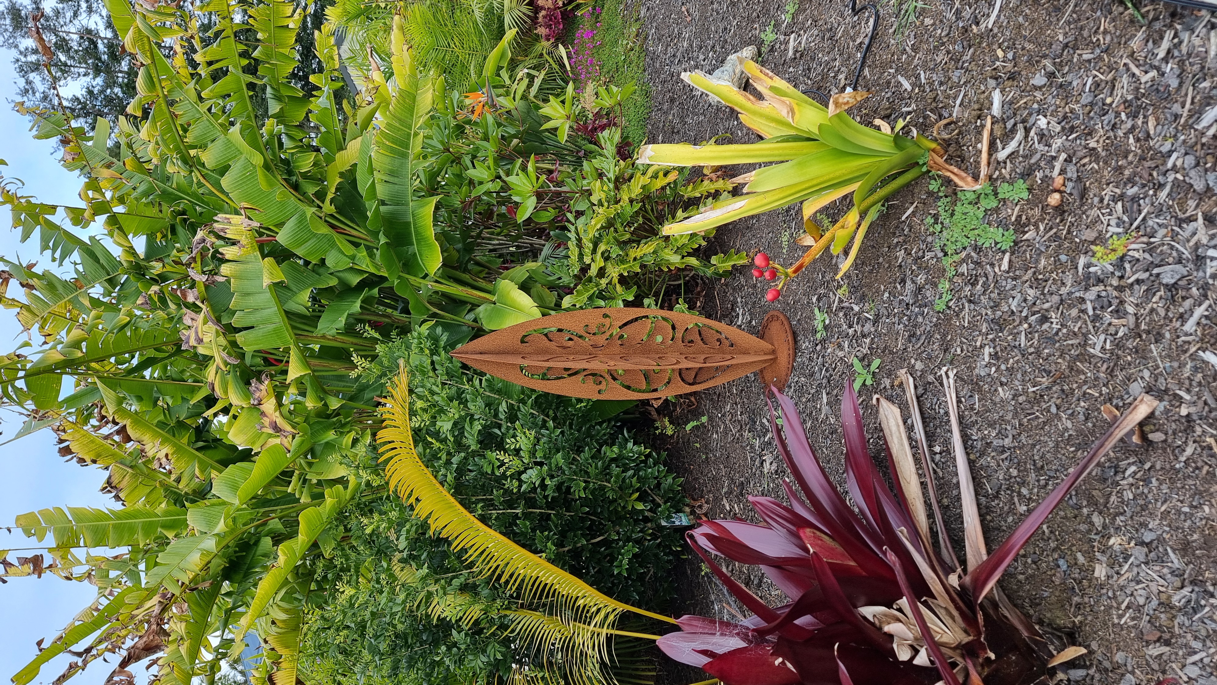 Medium 3D Koru Sculpture Corten Steel